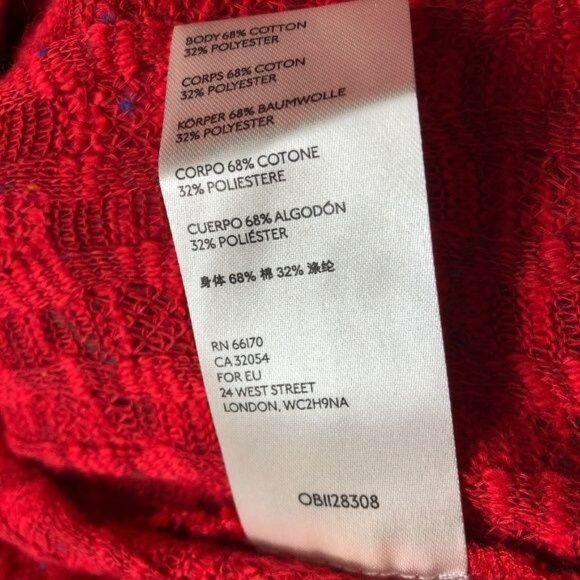 Free People Baja Babe Wide Sleeve Hoodie Red XS Pullover Sweater - Picture 6 of 7